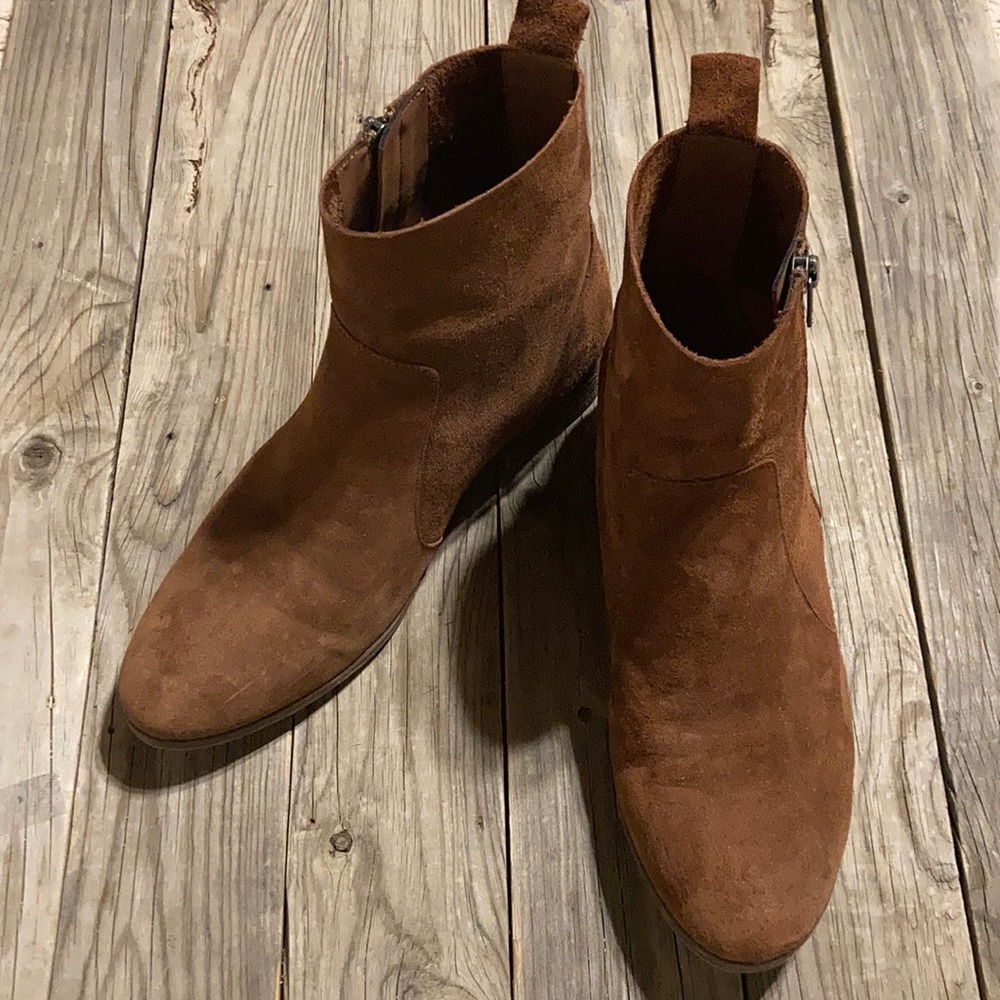 ROXY low heel short boots brown suede 10 women’s